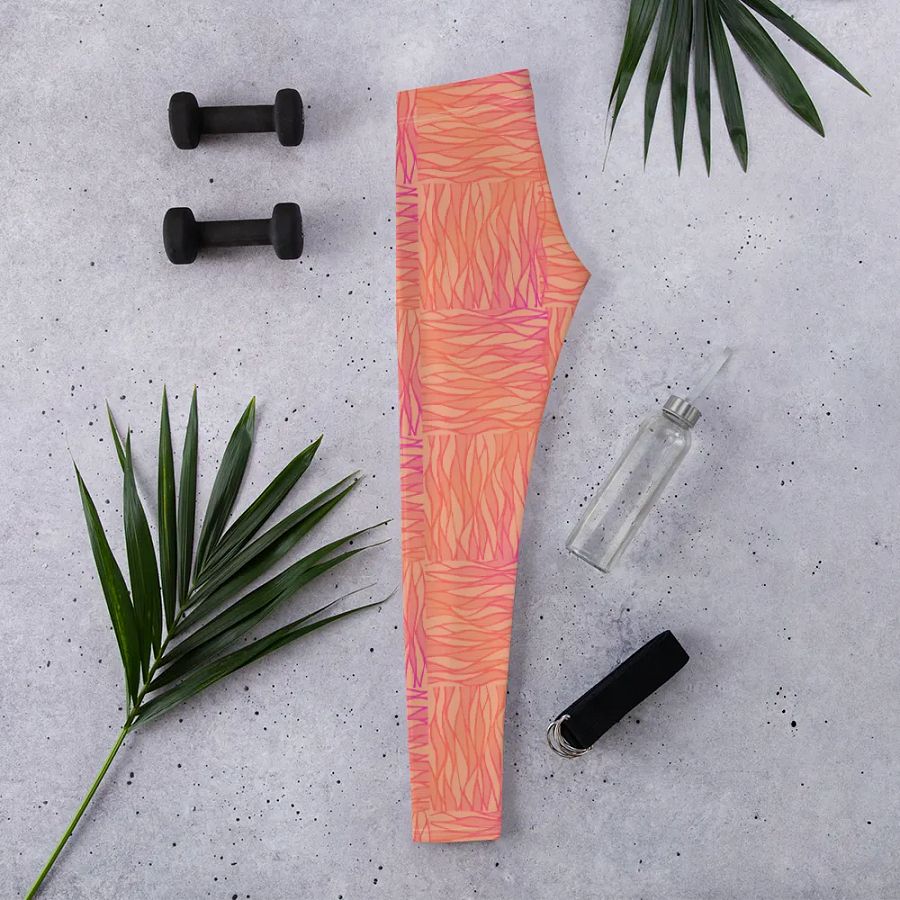 Peach All-Over Print Leggings product image (3)