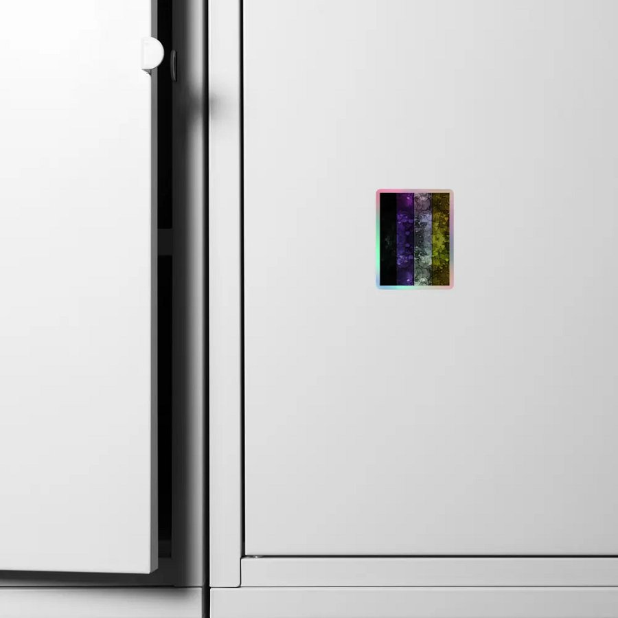 Nonbinary Pride Flag Sticker (Textured Variation) product image (6)