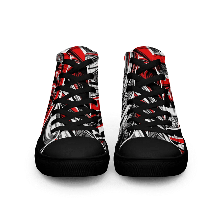 Red White Black Graffiti Design _ Calceonova Streetwear _ Woman High-Top Sneakers product image (4)