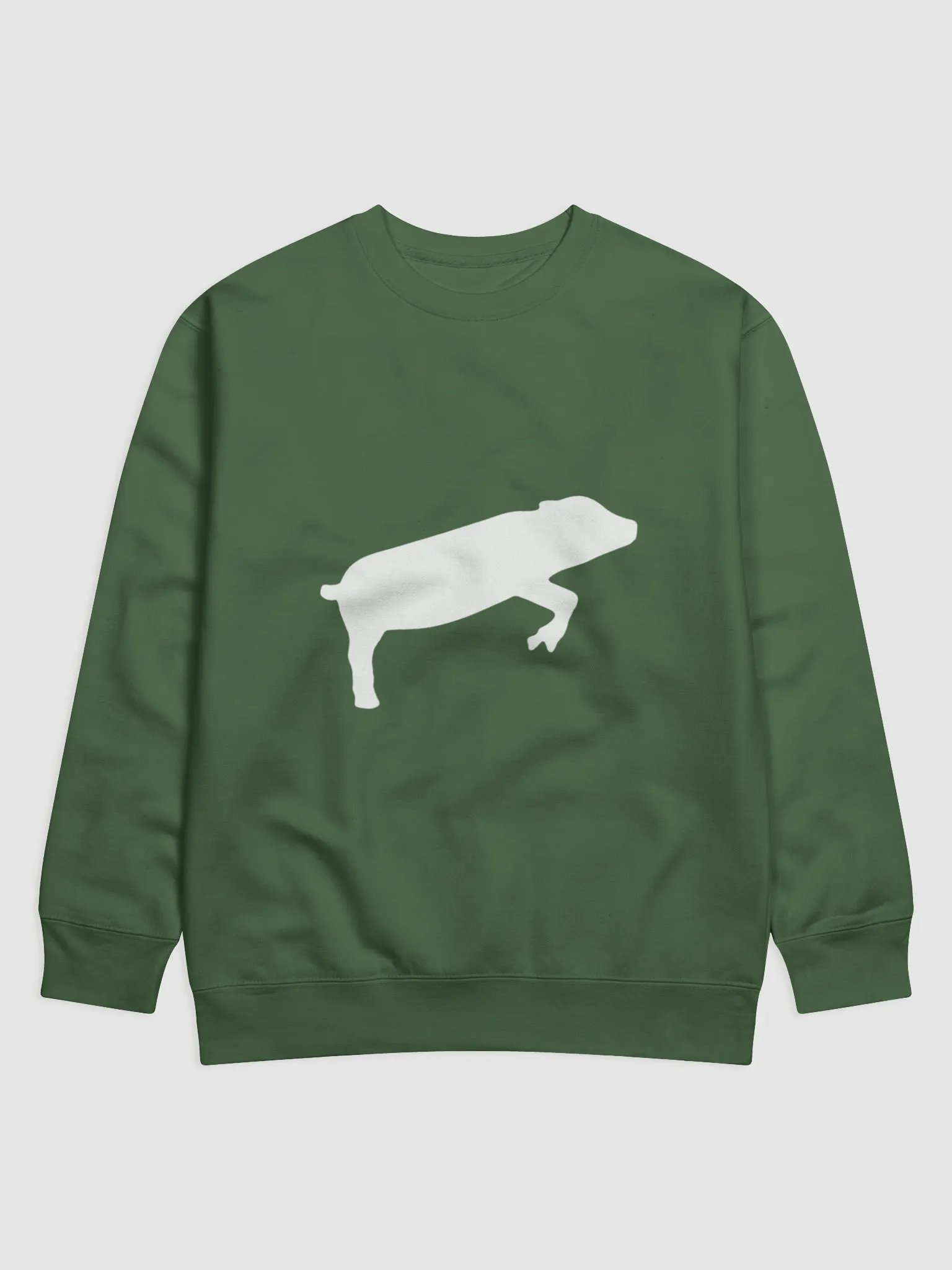 Leaping Pig WHITE (Cotton Heritage Premium Sweatshirt) product image (13)