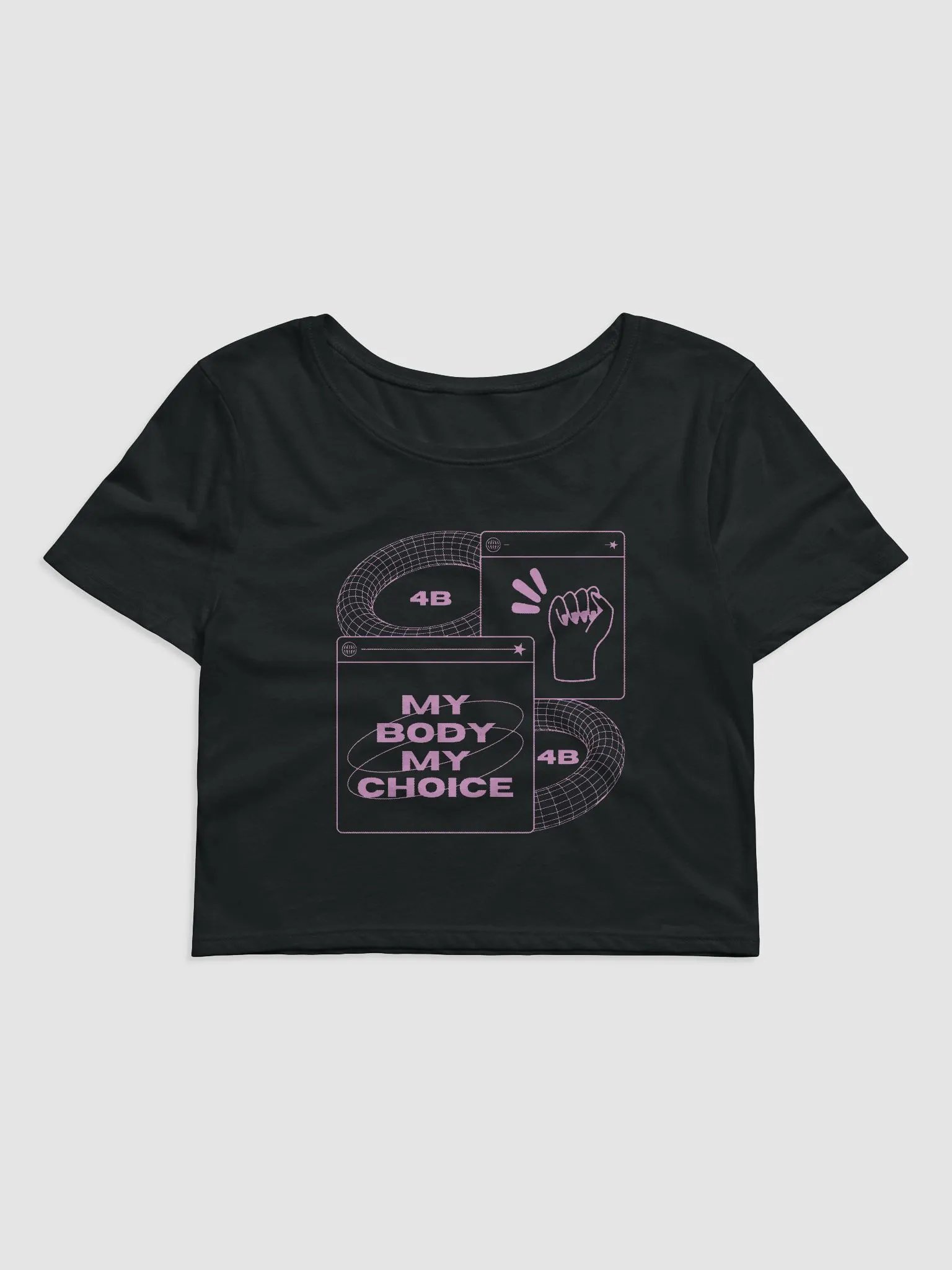 4B Empowerment Crop Tee. My body my choice. product image (1)