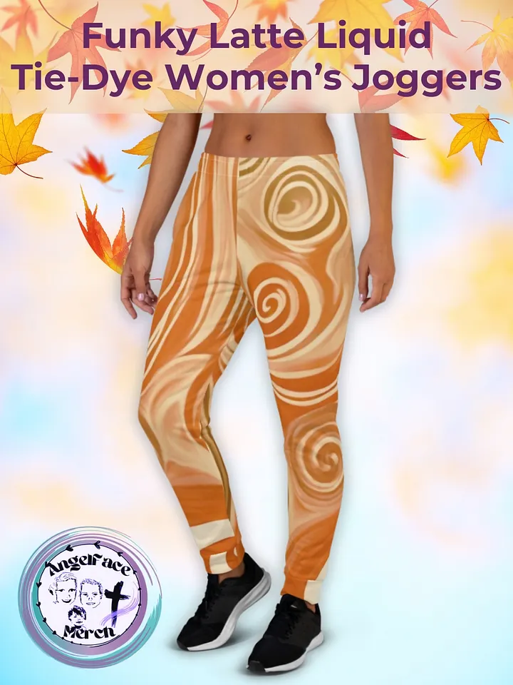 Funky Latte Liquid Tie-Dye Women's Joggers product image (1)
