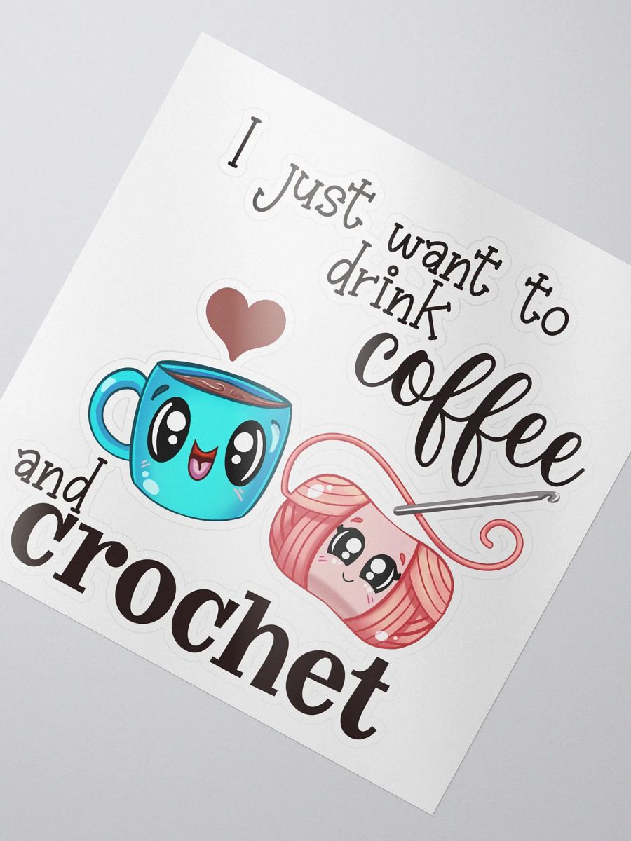 Coffee and Crochet Sticker product image (2)