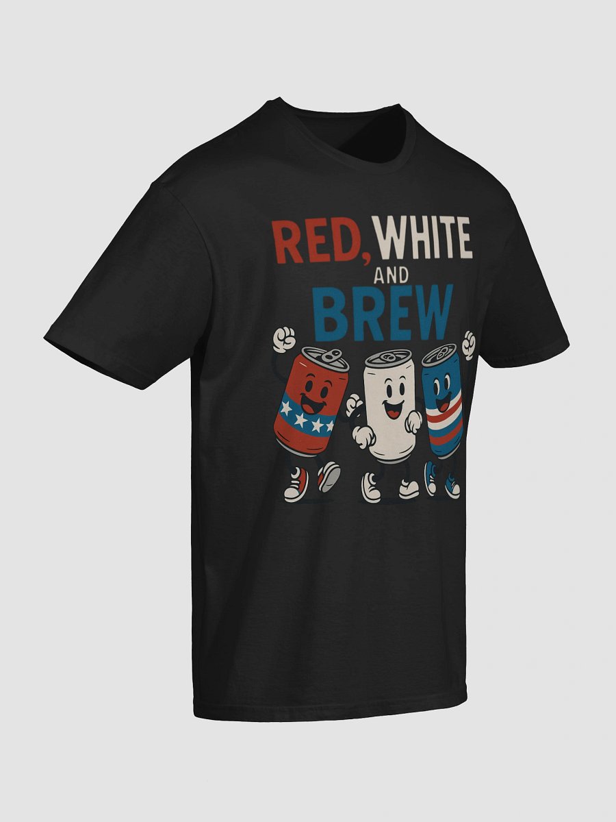 Red White and Brew 4th of July T-Shirt - Patriotic Beer & Soda Cans product image (21)