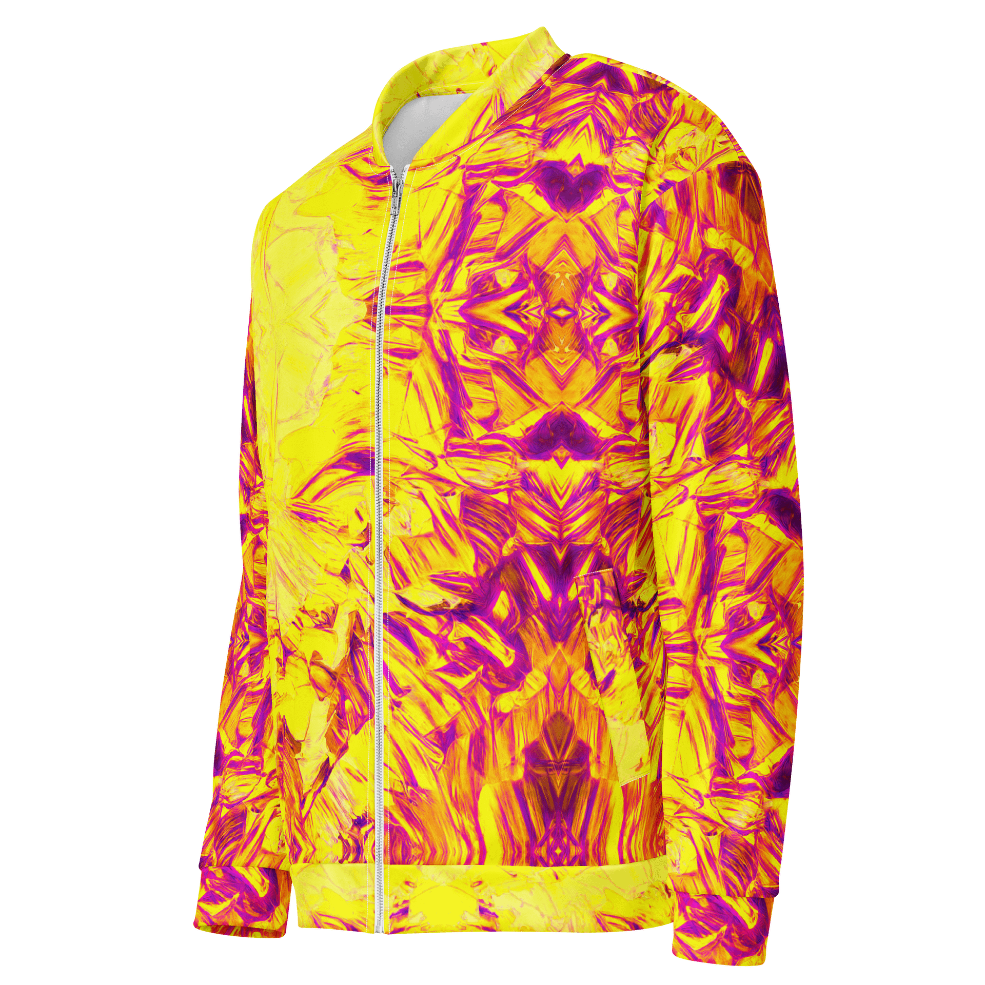 Kaleidoscopic Dream Sequenze | Bomber Jacket - Magenta & Yellow product image (3)