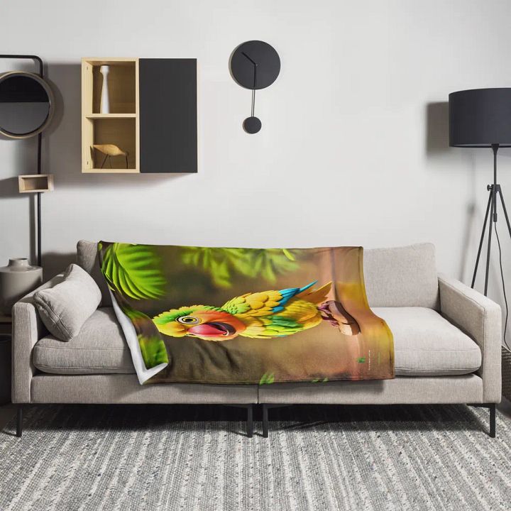Endangered Species - Mexico - Yellow-headed Parrot Throw Blanket product image (1)