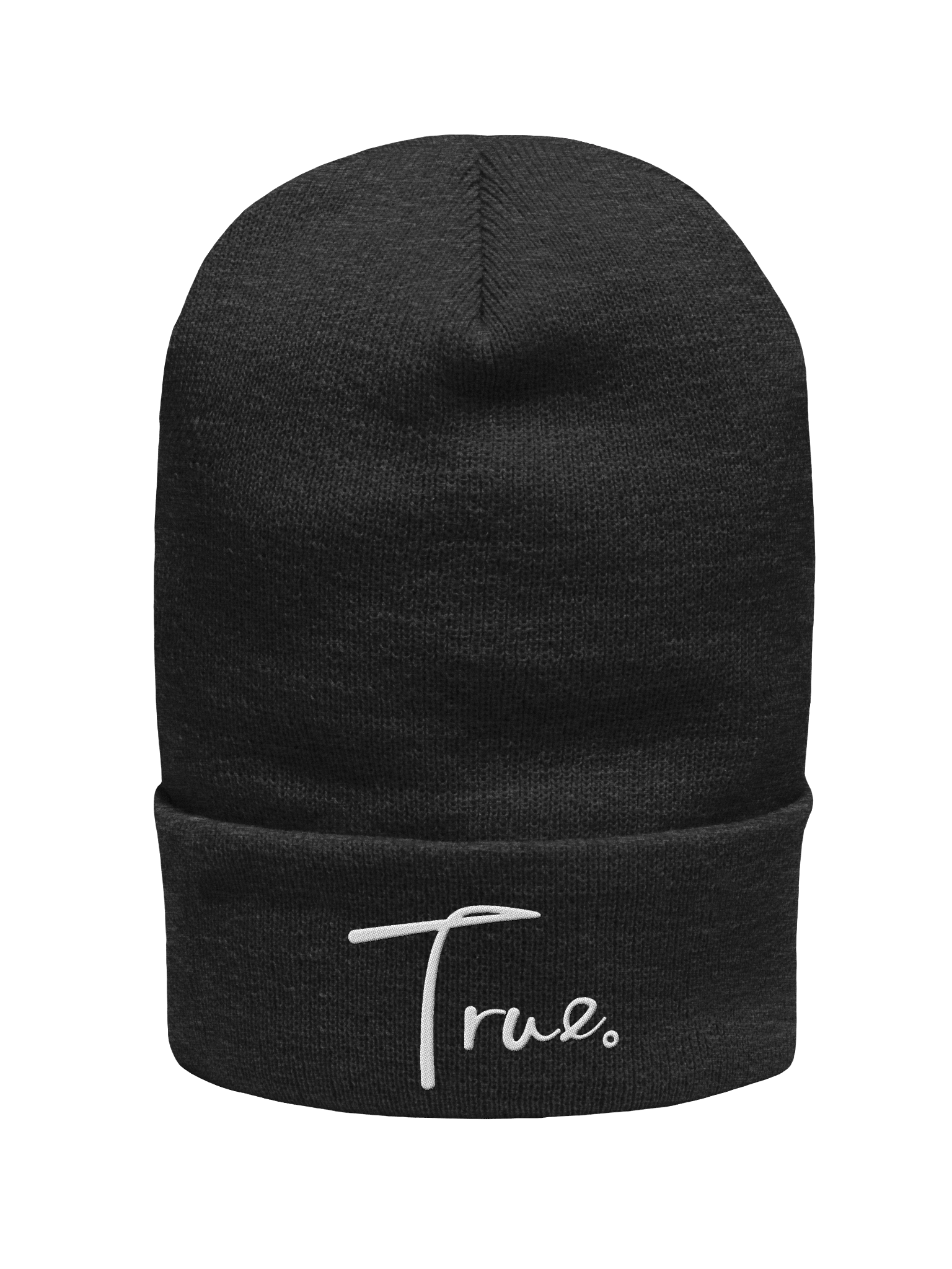 Edge Beanie — in Dark Charcoal + Whisper White product image (1)