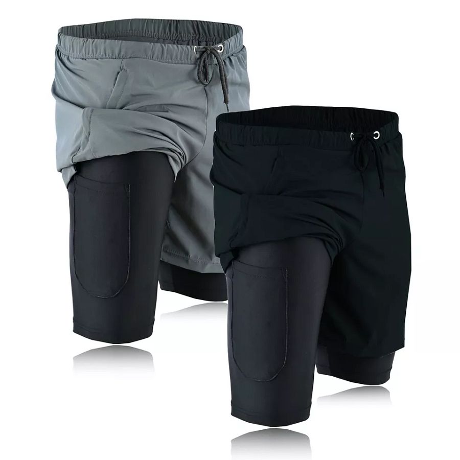 Mens Soft Sports Running Shorts Gym Training Fitness Bottoms With Pockets product image (3)