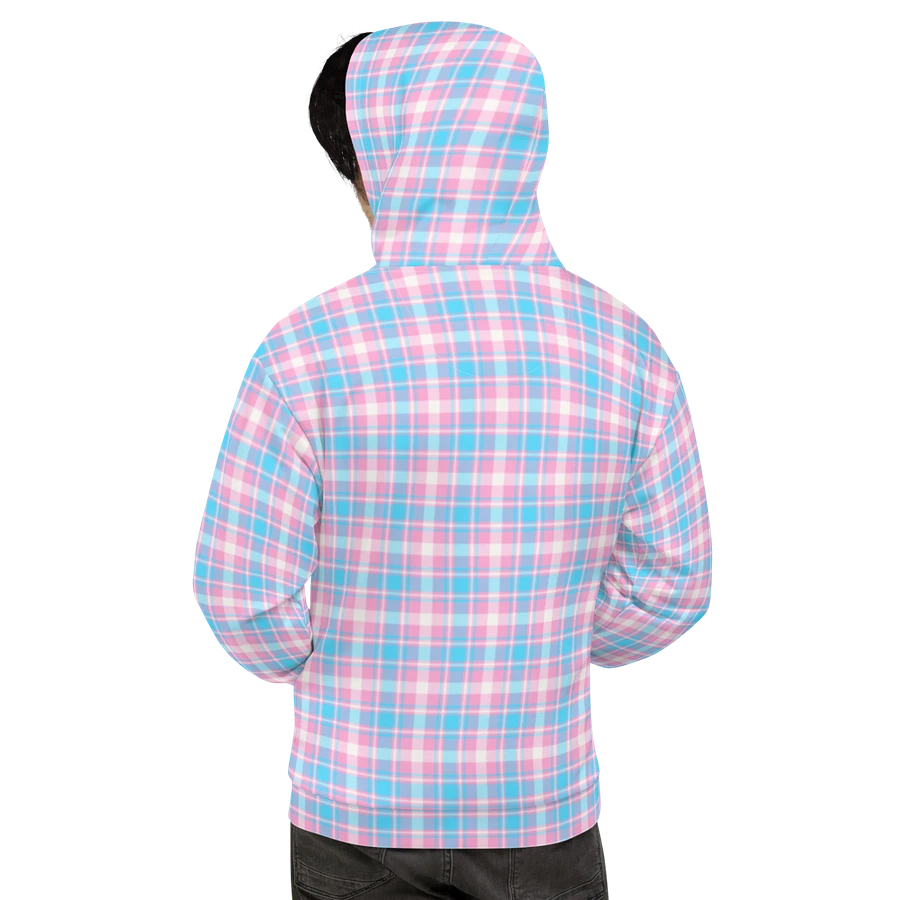 Baby Blue, Pink, and White Plaid Hoodie product image (9)