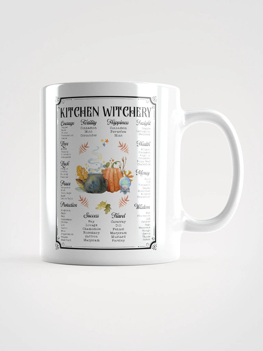 Kitchen Witchery Spell & Potions WHITE GLOSSY MUG - Witchy, Kitchen Witch, Magic Kitchen Gift product image (1)