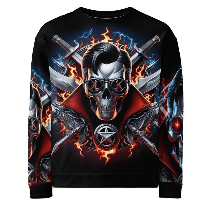 Silver Robot-Skull Face - Unisex Sweatshirt #23 product image (1)