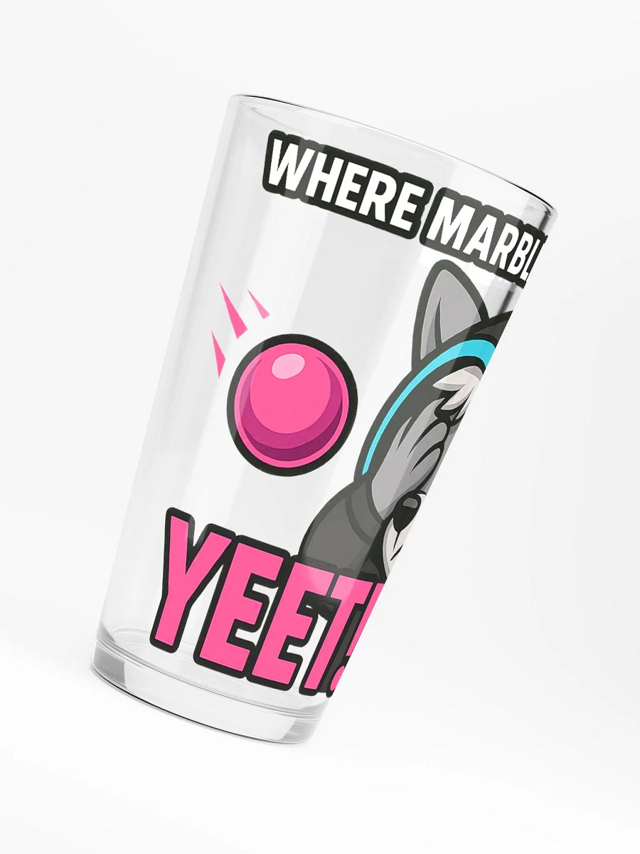 "WHERE MARBLES COME TO YEET!" PINT GLASS – Official Stream Mascot Edition product image (6)