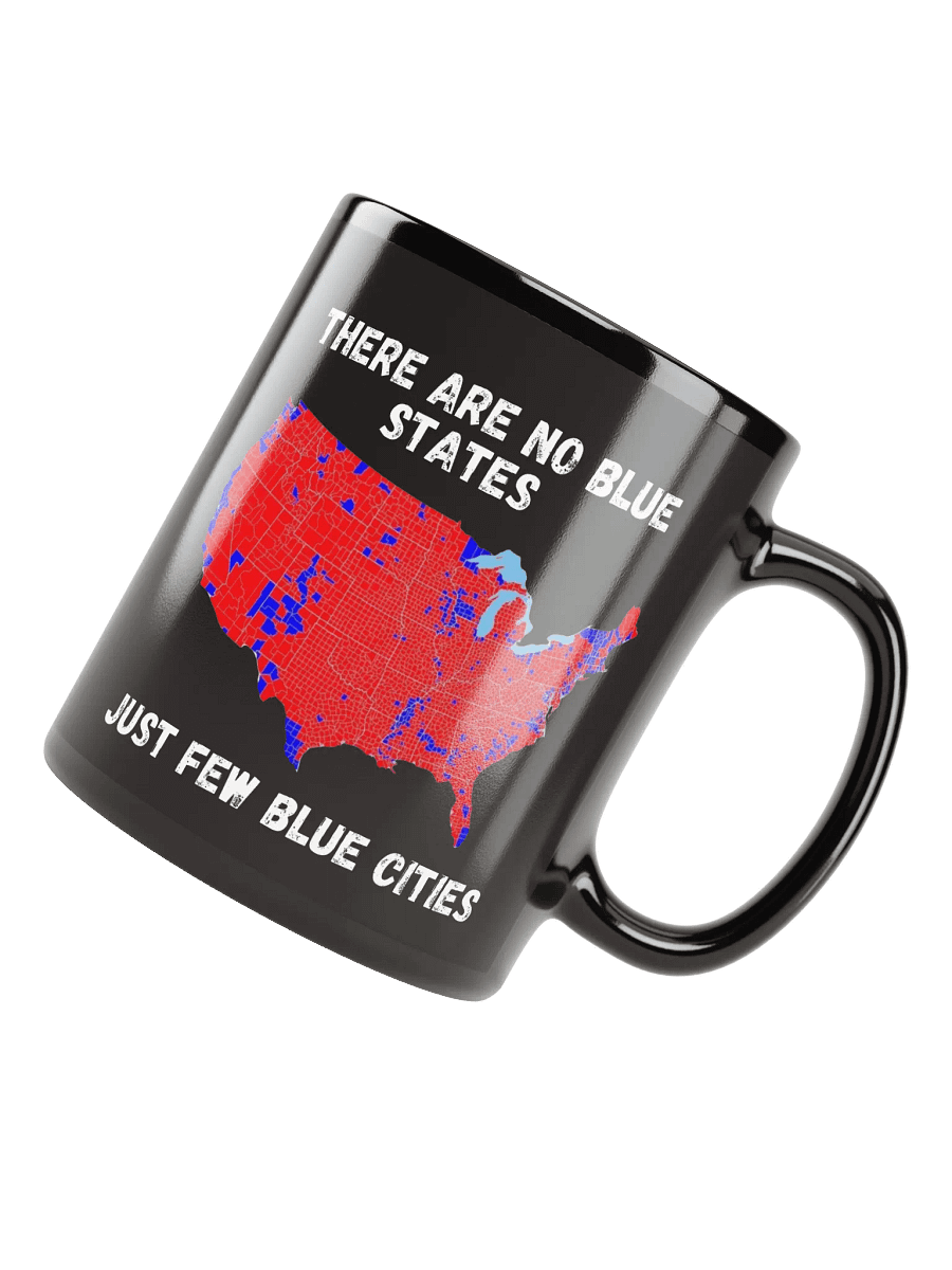 Red USA Map on a Black Glossy Mug product image (7)