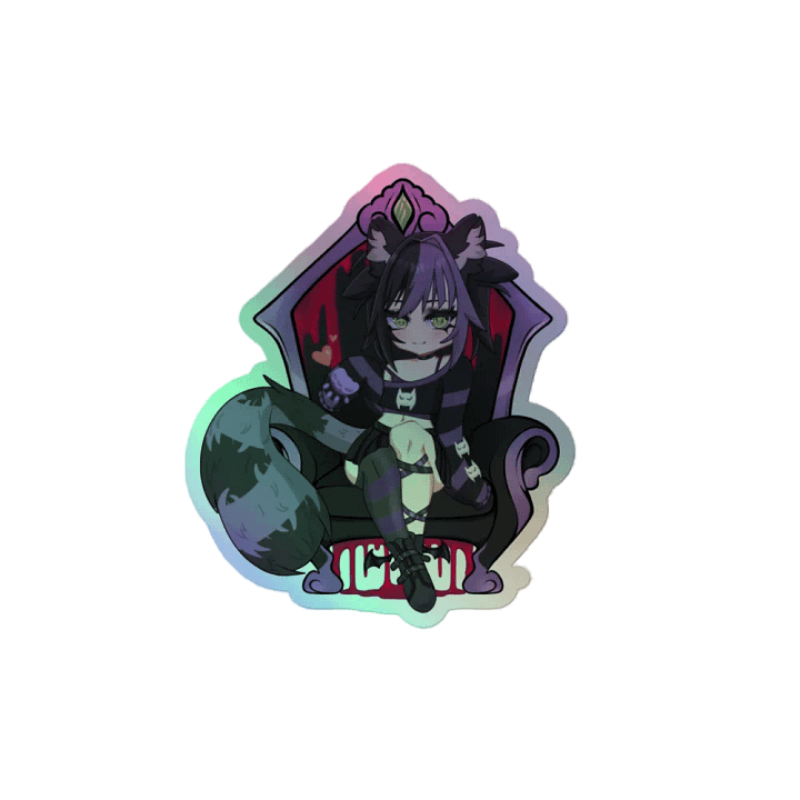 Queen Hex Holographic Sticker product image (2)