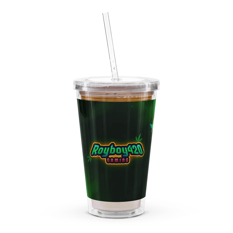 Royboy420 Gaming Double Wall Clear Plastic Tumbler (16 oz) product image (8)