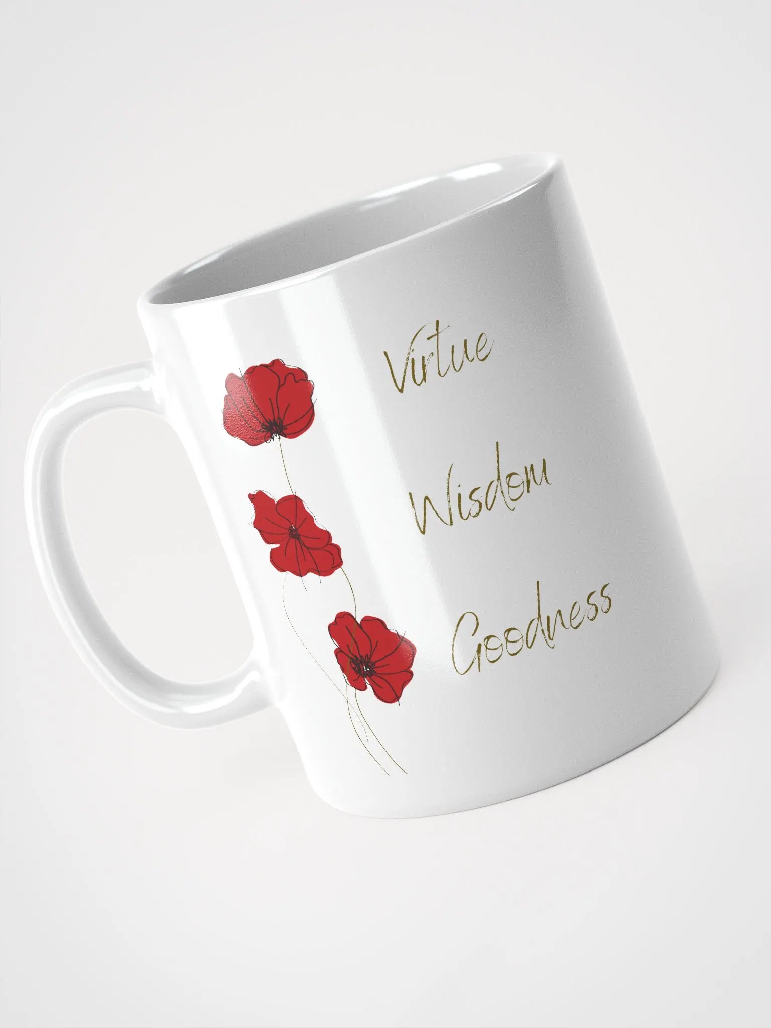 Virtue Wisdom Goodness Poppies Mug product image (3)