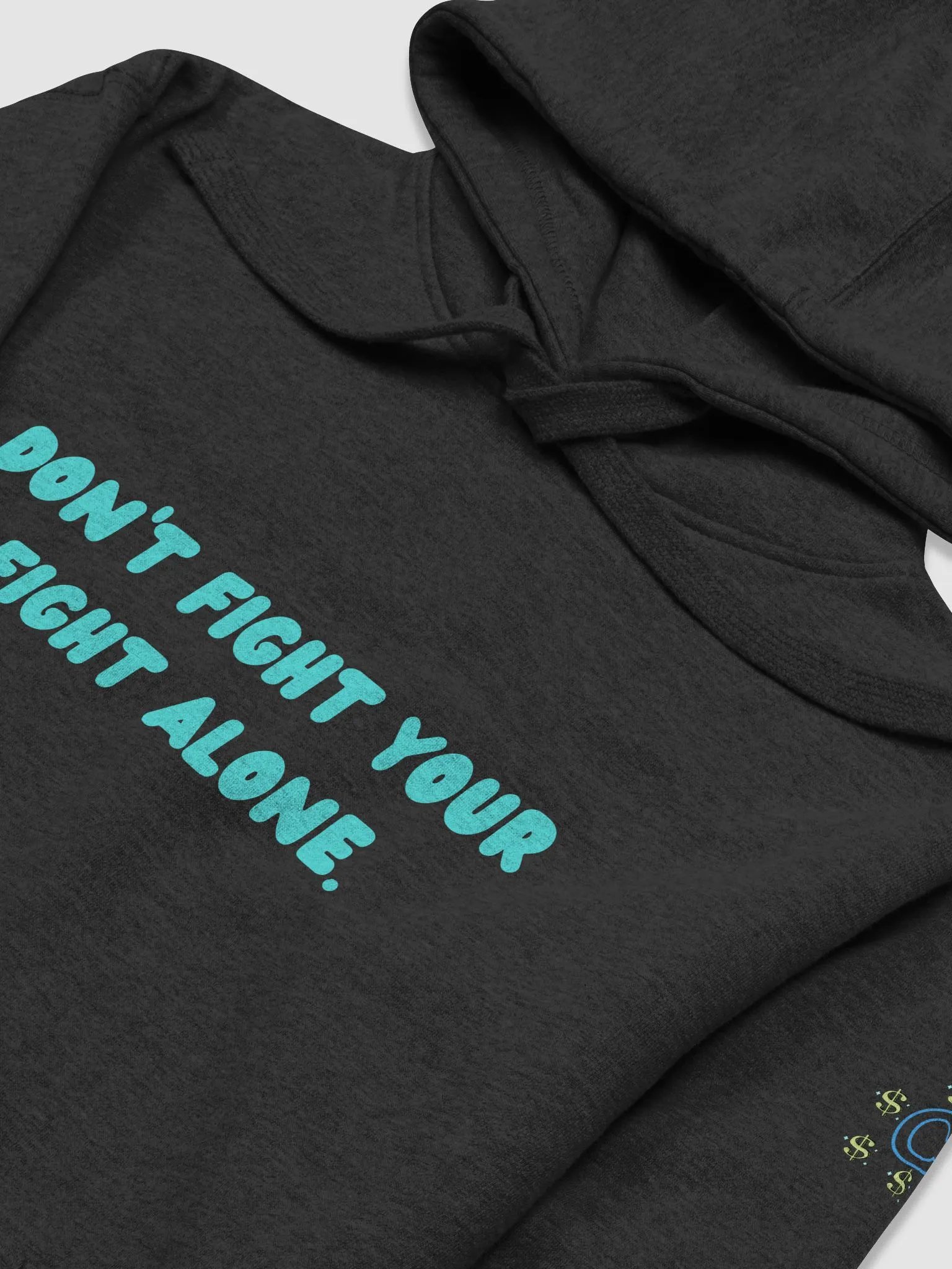 Fight Hoodie (Teal Font) product image (3)