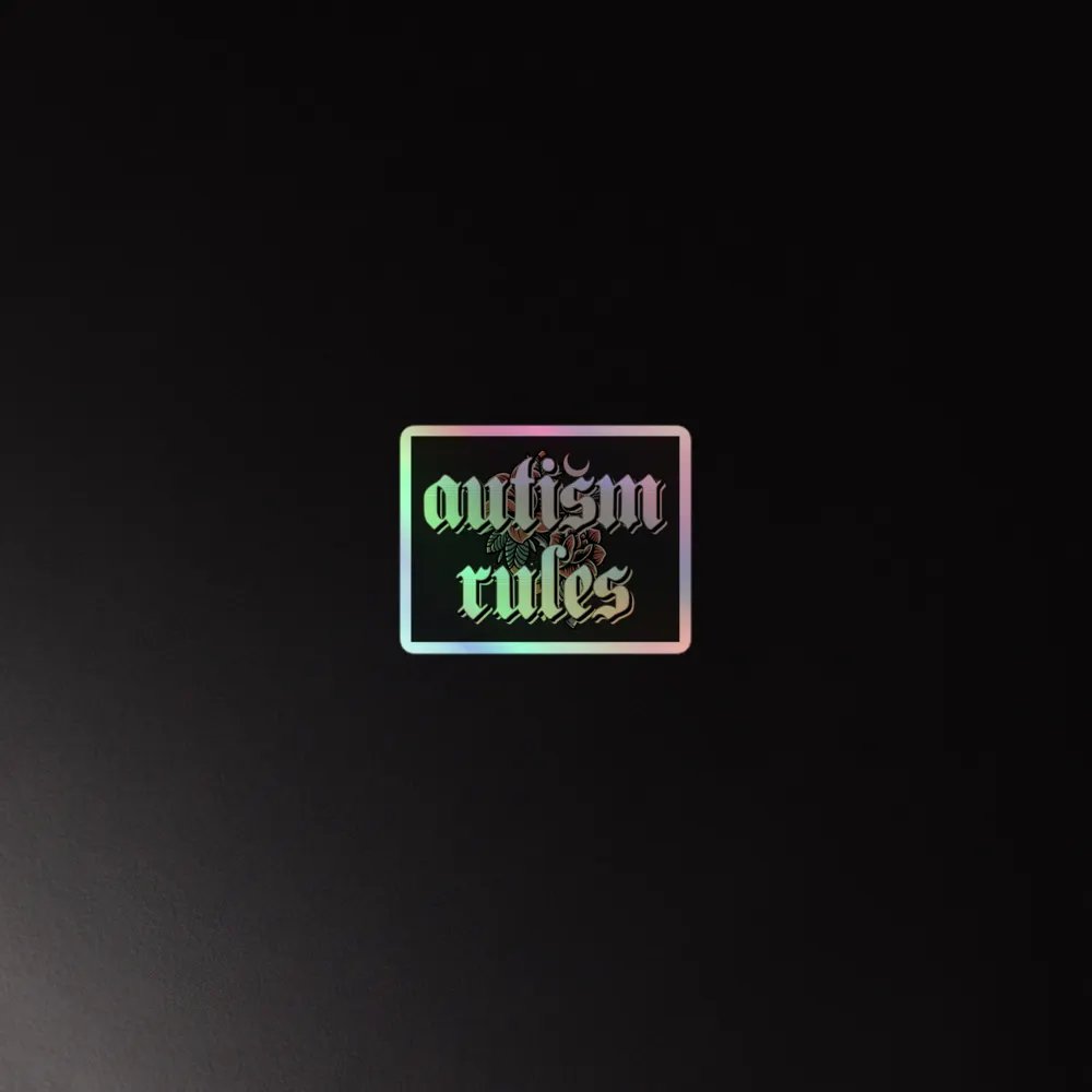 Autism Rules Holographic Sticker Sheet product image (4)