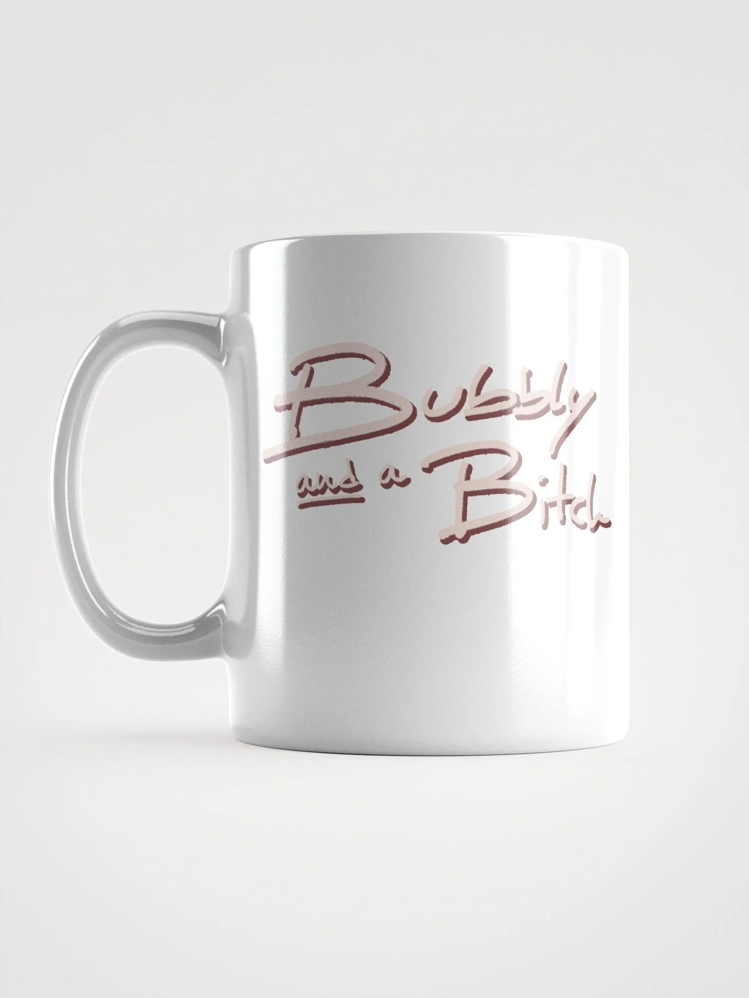 Bubbly and a B*tch (blush shadow design) mug product image (11)