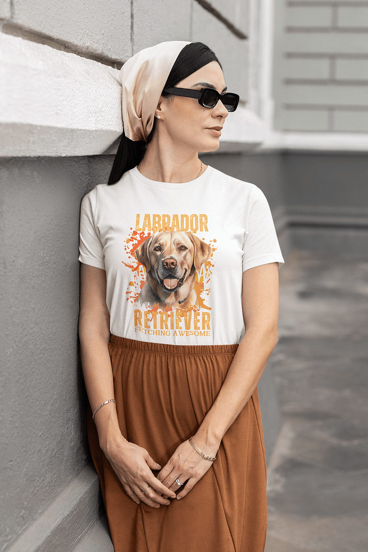 Light Color Labrador Retriever Fetching Awesome Regular Fit T-shirt product image (2)