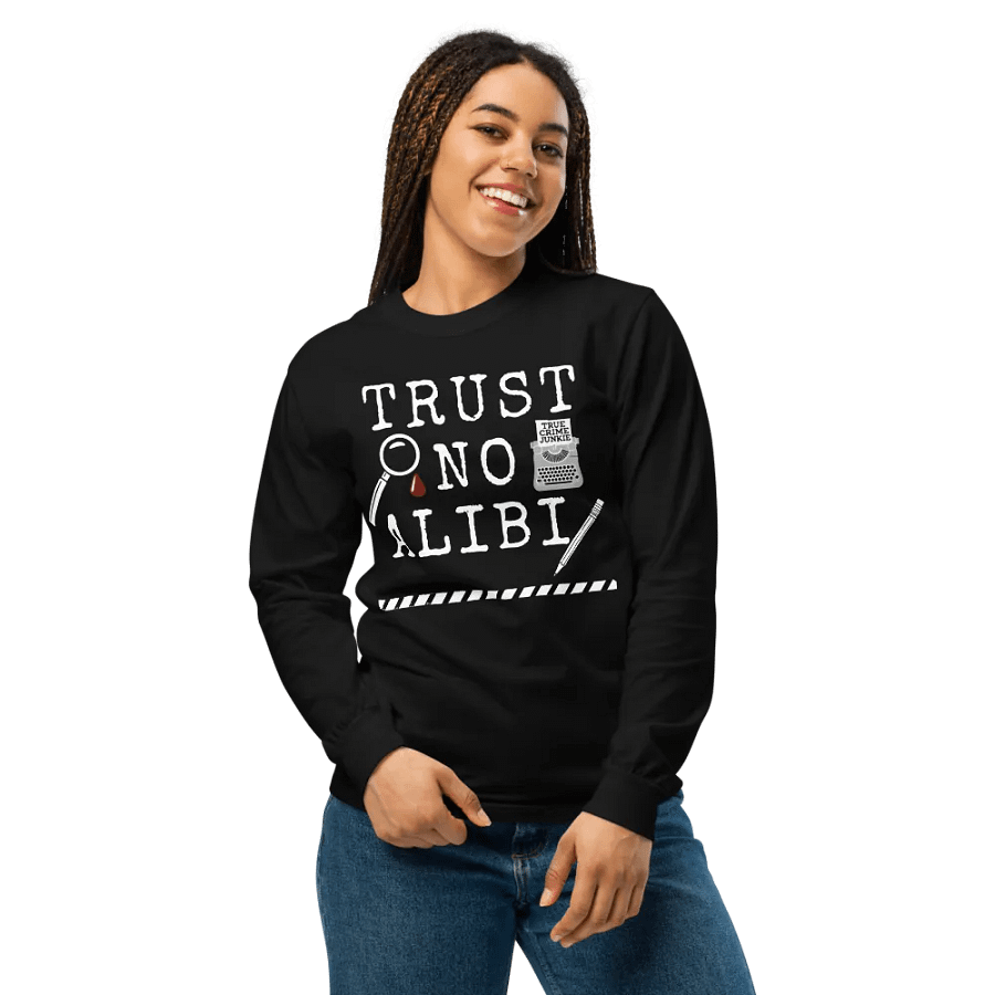 CrimeClothes Trust No Alibi Long Sleeve T-Shirt product image (11)