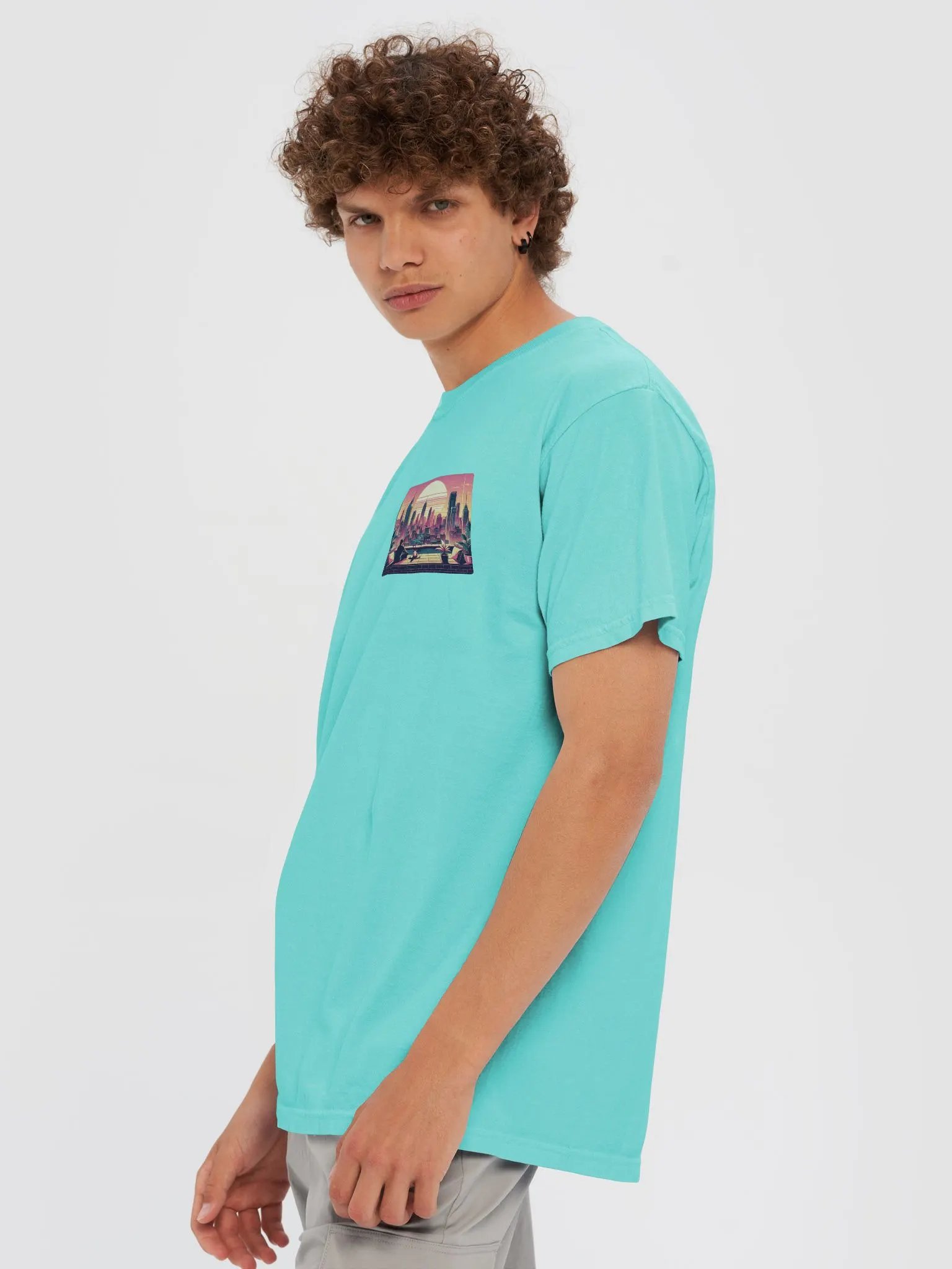 Sunset Skyline Comfort Tee |Ai Design traveling product image (47)