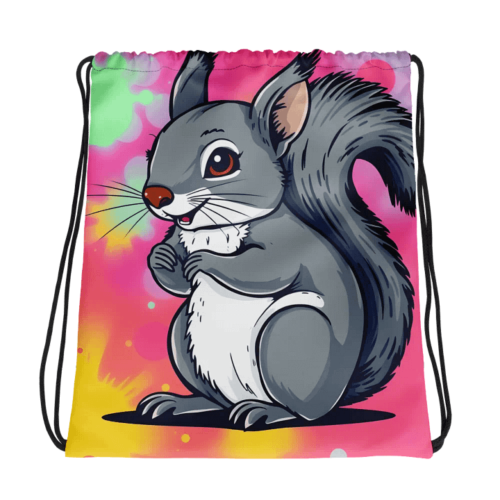 Whimsical Squirrel All-Over Drawstring Bag product image (1)