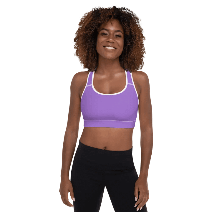 Plain Color Amethyst Padded Sports Bra product image (1)