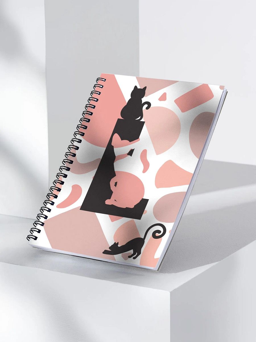 Monogram Letter L Cat Lover Geometric Pinks Notebook product image (3)