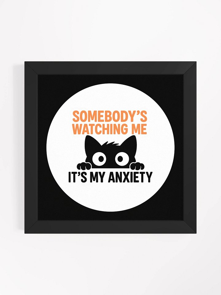 Whiskered Anxiety Framed Poster product image (1)
