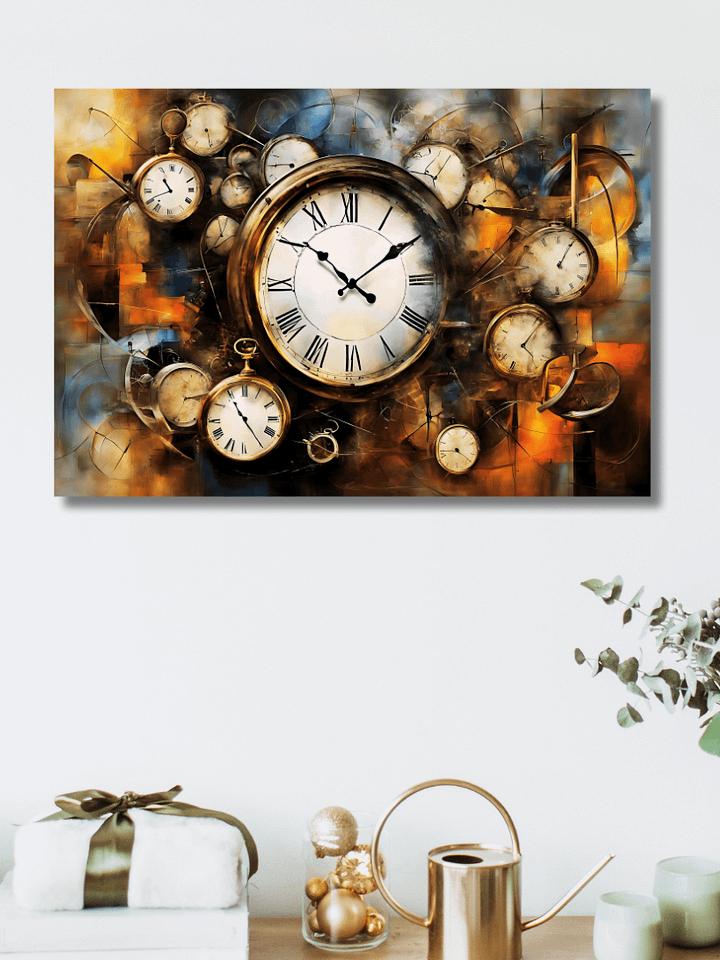 Time Confusion-9 | Canvas Artistic Wall Painting product image (2)