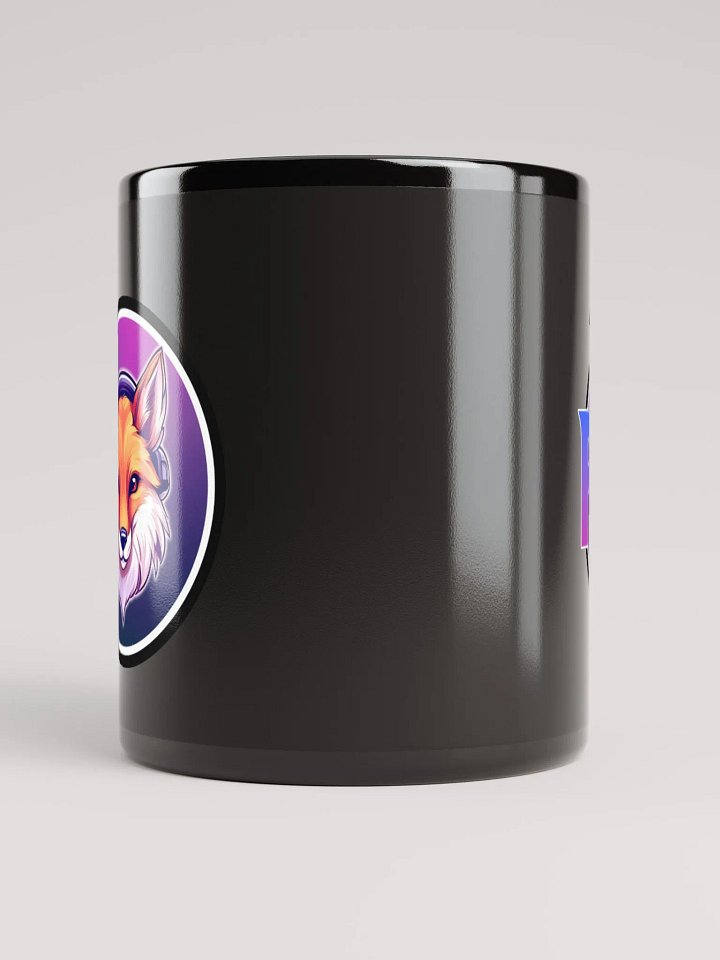 Retro Fox Logo Black Glossy Mug product image (2)