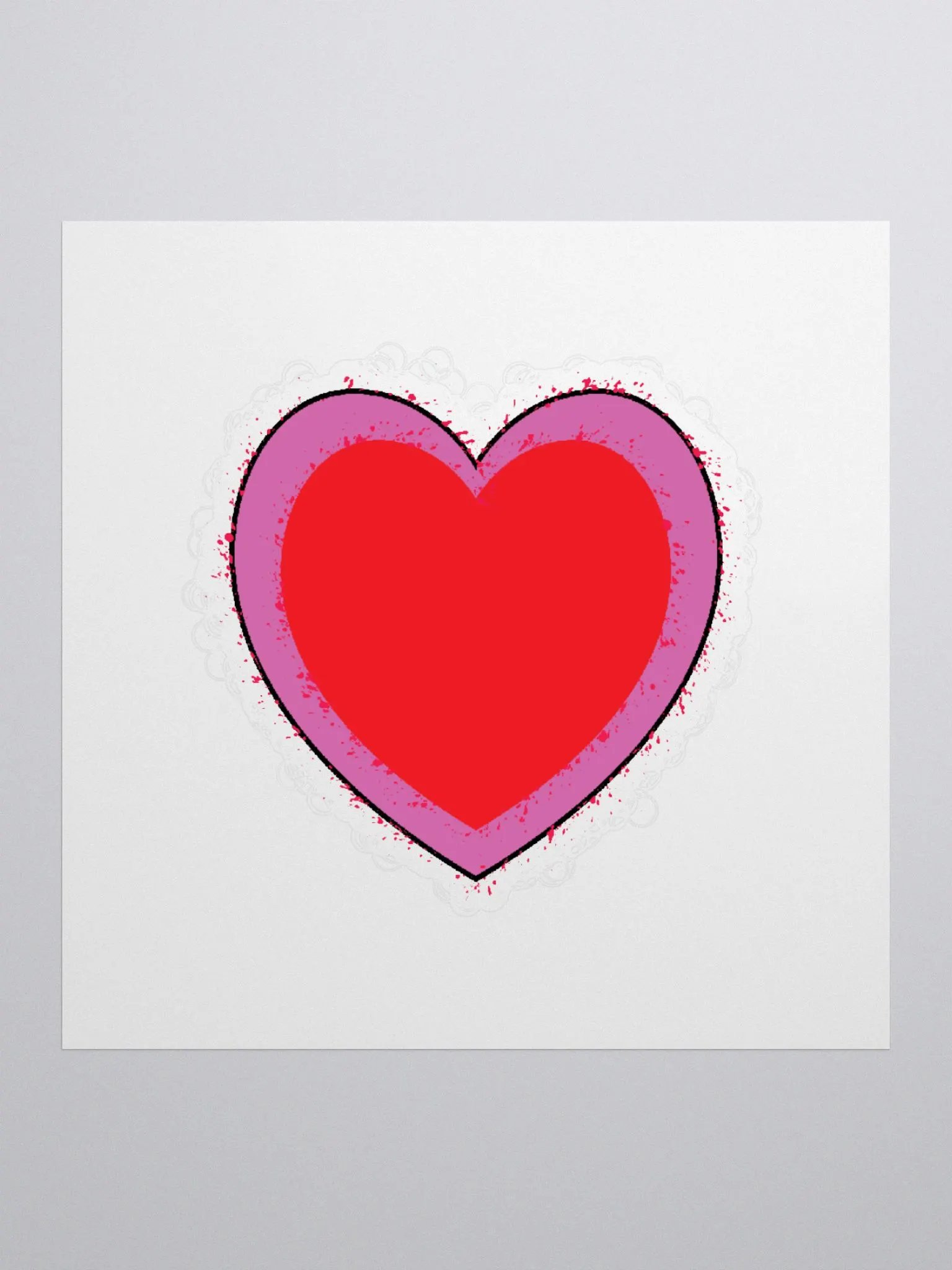 LOVE TWO HEARTS IN ONE HEART, LOVE, PROFILE, RED, PUNK, RETRO, VINTAGE, ADVENTURE, VALENTINES DAY, ROMANTIC, ROMANCE, COUPLE, GIRLFRIEND, BOYFRIEND, HUSBAND, WIFE product image (1)