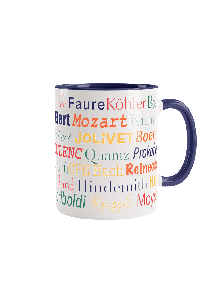 Big Names in Flute Music Ceramic Mug, 11 and 15 oz product image (1)