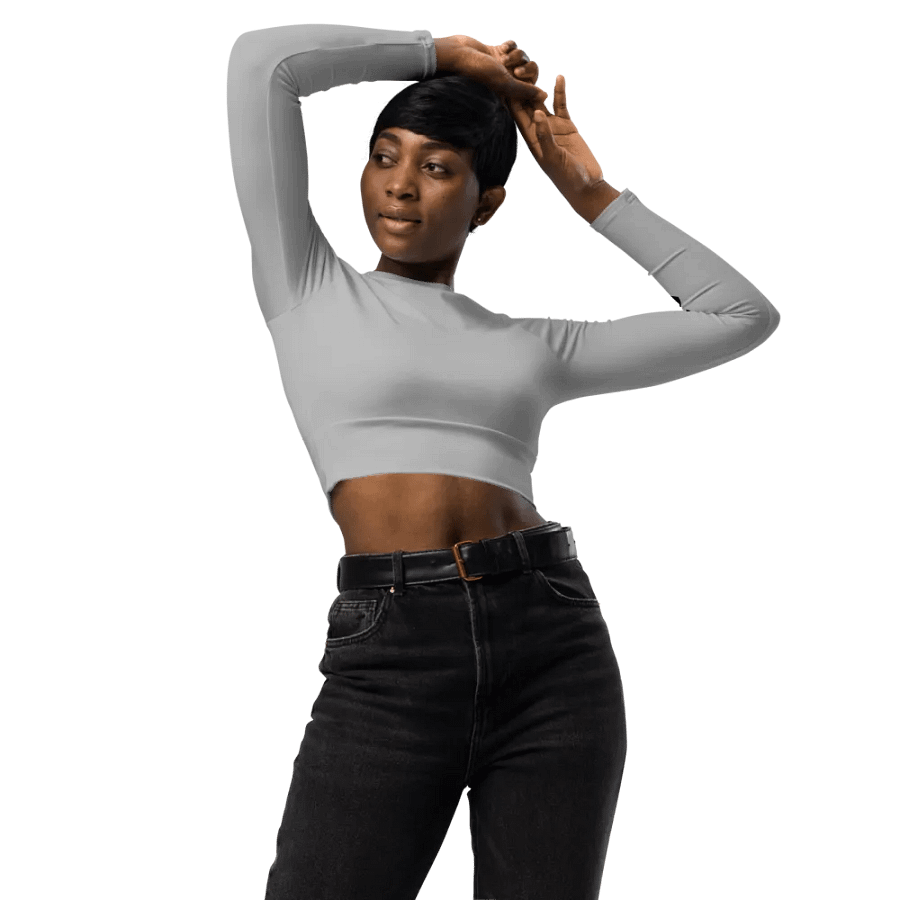 Cancer All-Over Long Sleeve Crop Top product image (3)
