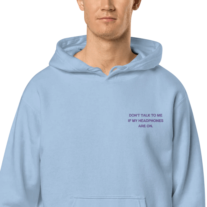 L.C. HEADPHONES ON (purple) embroidered pigment hoodie product image (2)