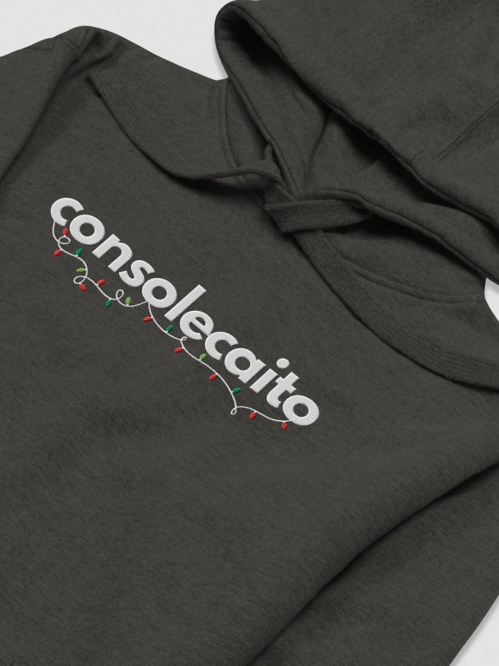 consolecaito holiday lights embroidered hoodie (white) product image (5)