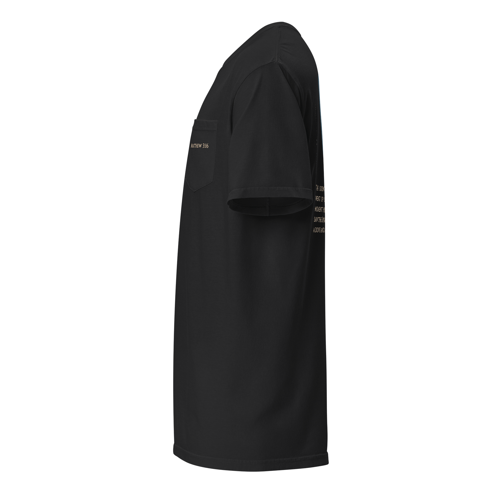 Spirit's Descent Christian Pocket T-Shirt | Matthew 3:16 product image (15)