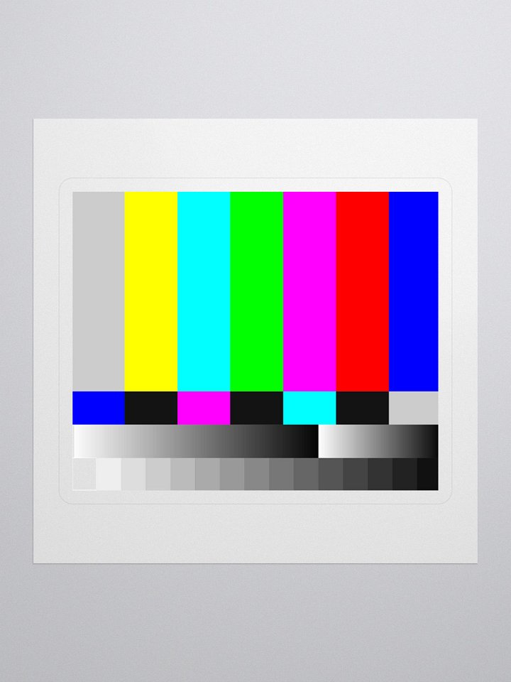 Color Test Pattern / TV Bars Kiss Cut Stickers product image (1)