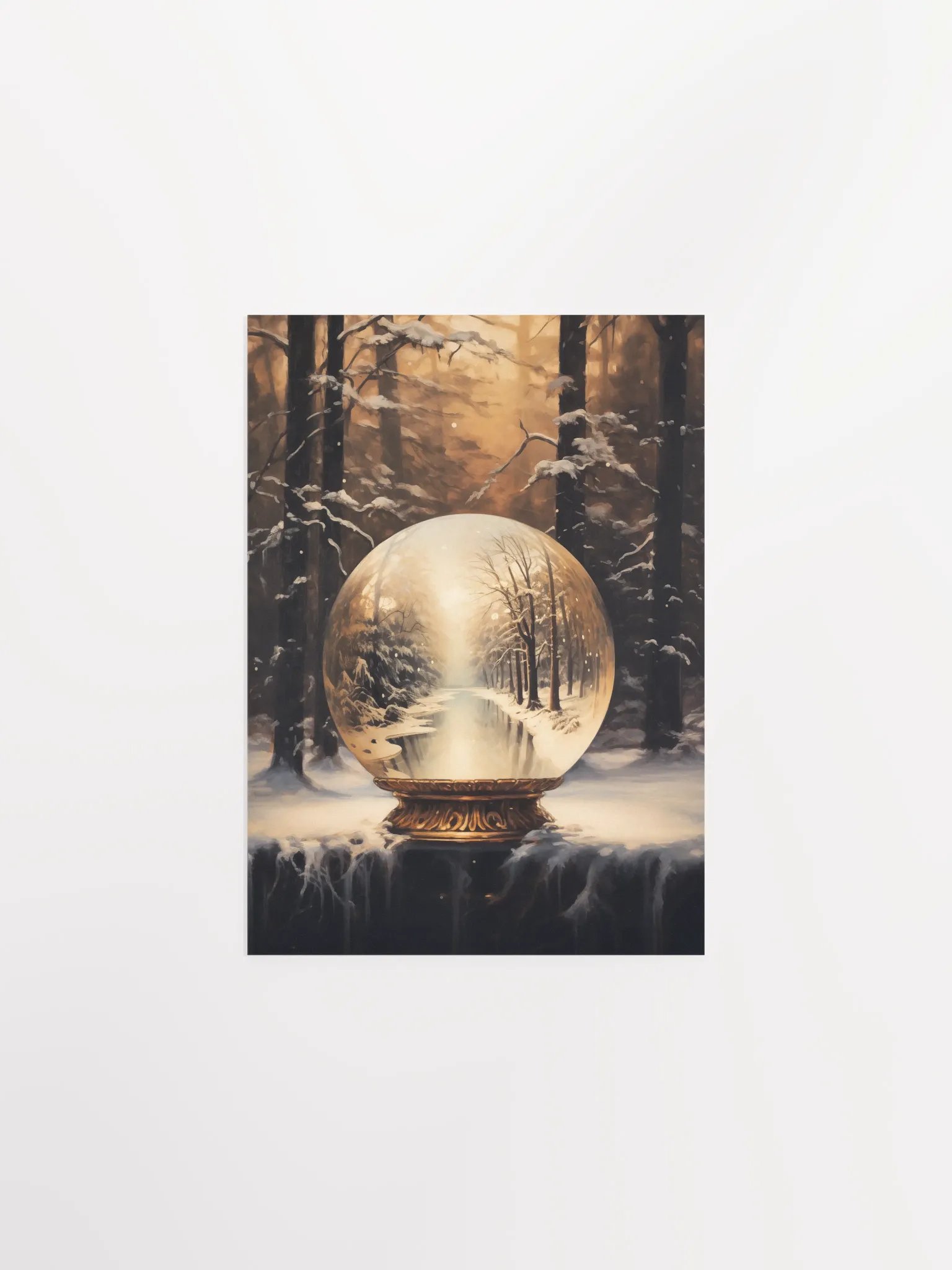 Enchanted Winter Snow Globe Poster product image (1)
