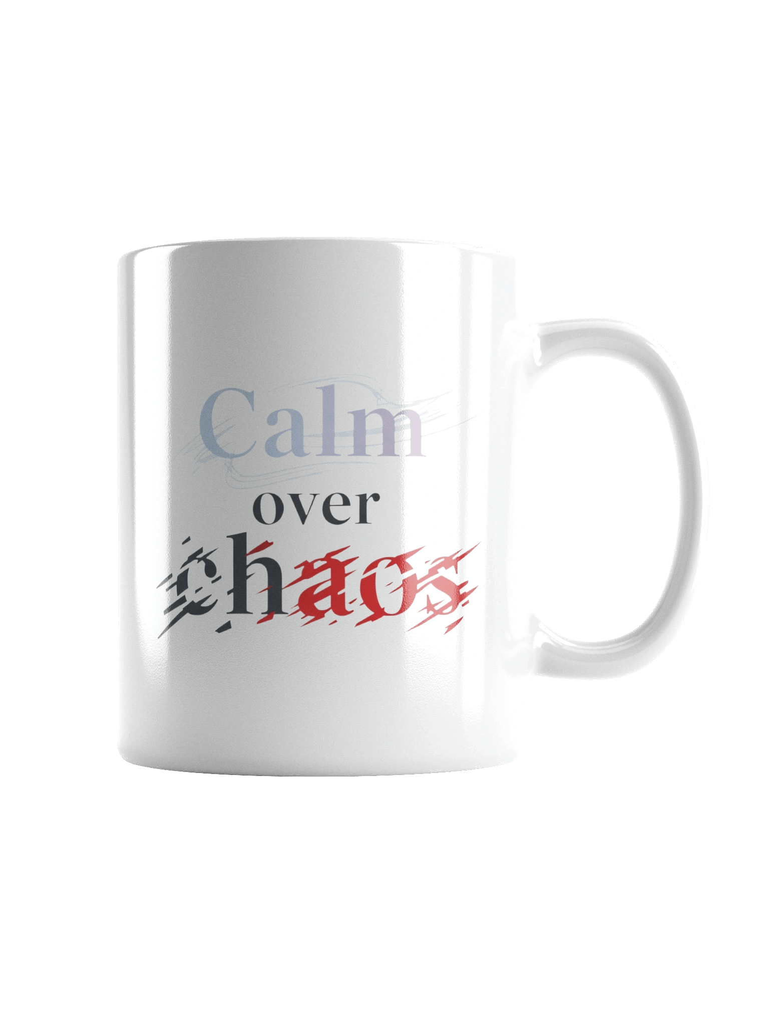 Calm Over Chaos Mug – Inspirational Coffee Cup for Stress Relief & Daily Motivation product image (2)