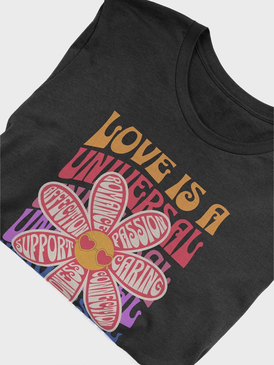 Love is universal language flower groovy T-shirt retro style, sunflower typography tee product image (5)