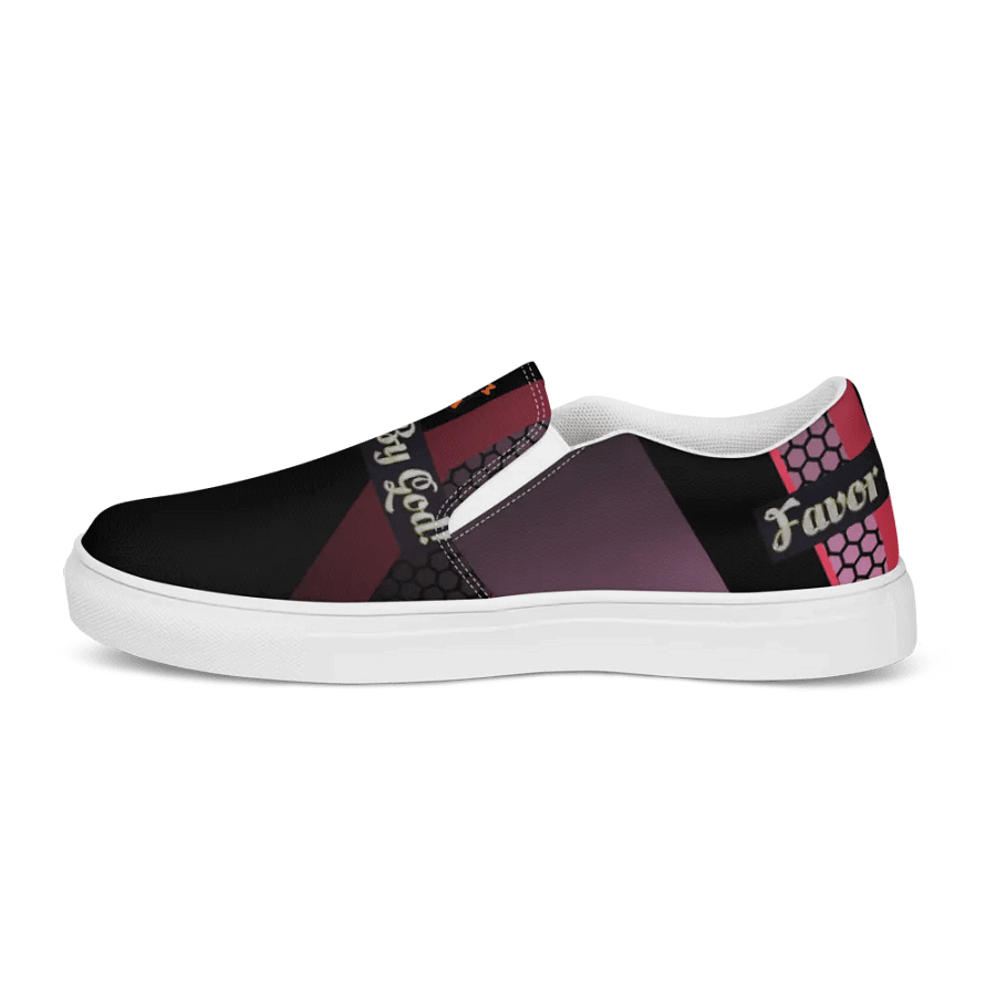 BBG Diamond Cross Black and Purple Men's Slip Ons product image (4)