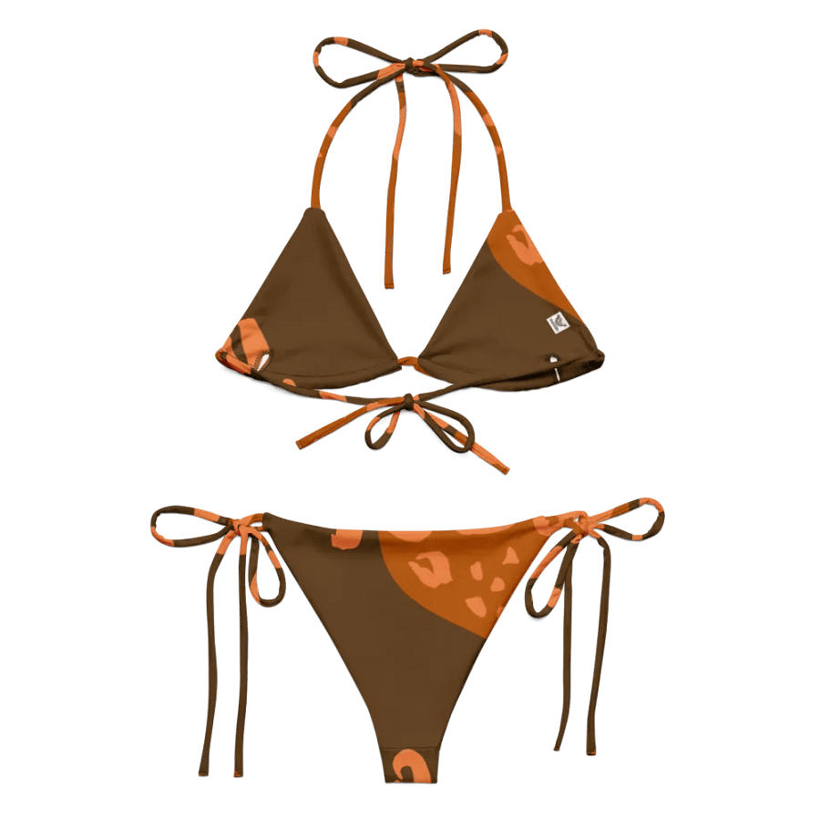Orange Leopard All-Over Bikini Set product image (2)