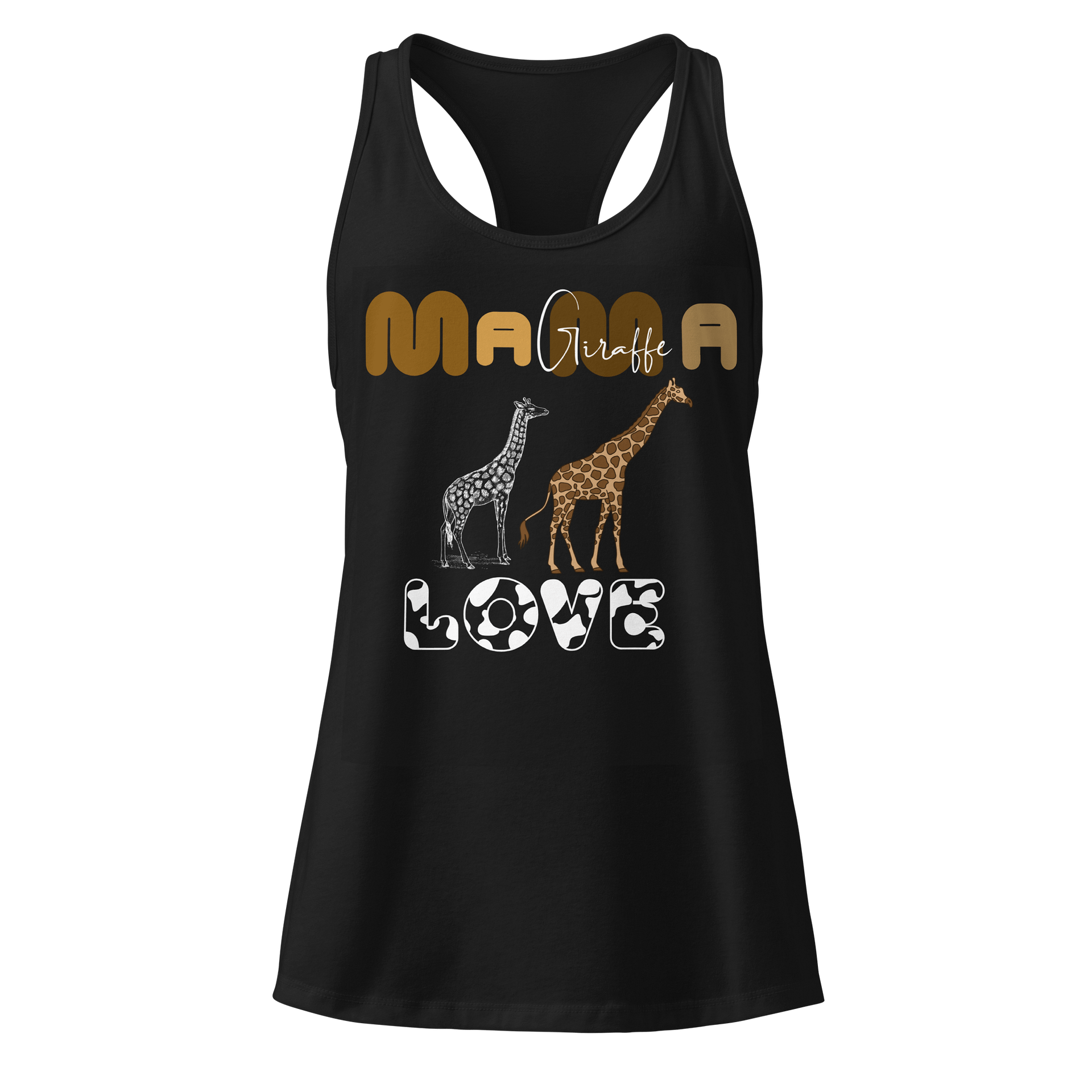 MAMA Giraffe LOVE Racerback Tank product image (1)