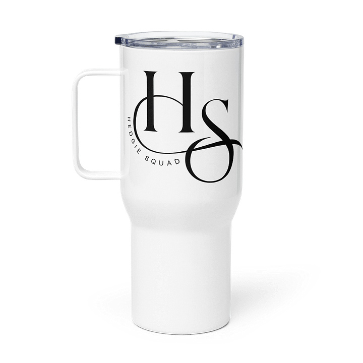 Hedgie Squad white travel mug product image (1)