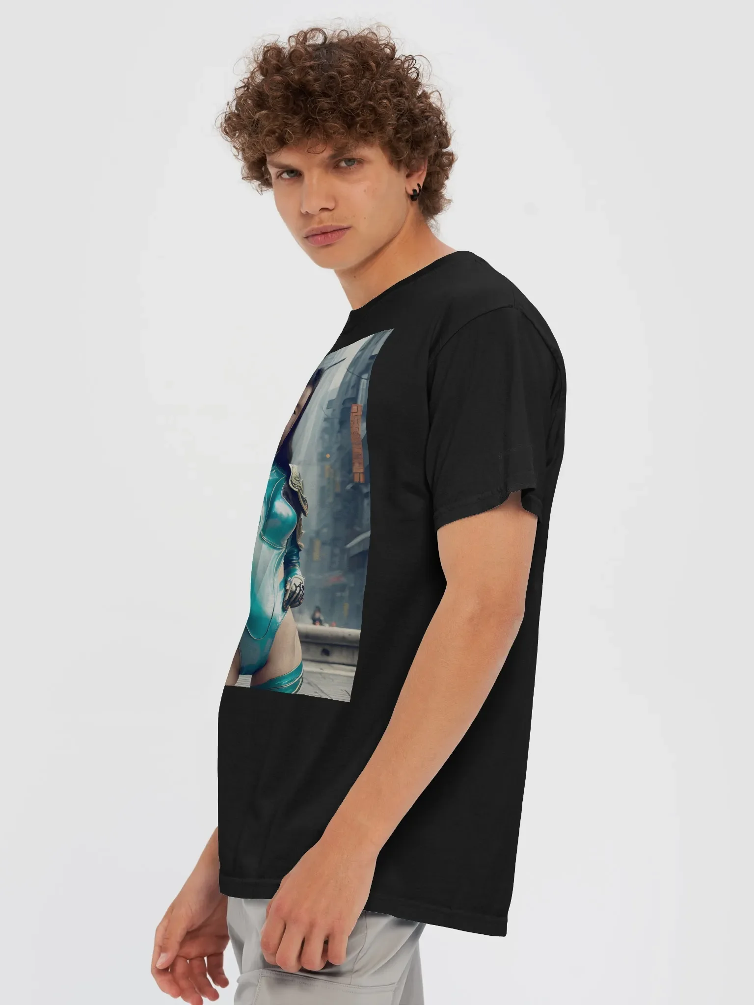 Lovely Asian Cyberpunk Portrait - Cool Art T-Shirt product image (6)