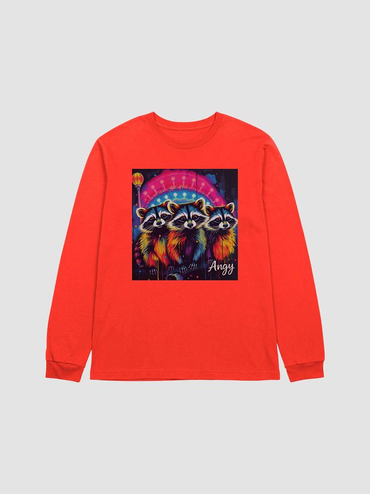 City Kitties- baby raccoon Trio Long Sleeve Tee product image (1)