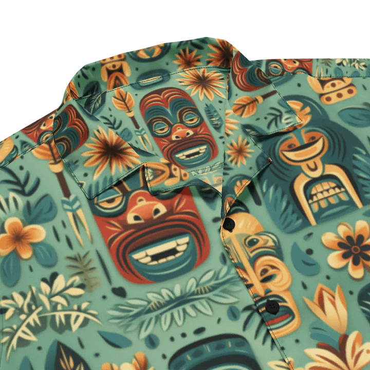 Tropical Tiki Mask Hawaiian Shirt product image (2)
