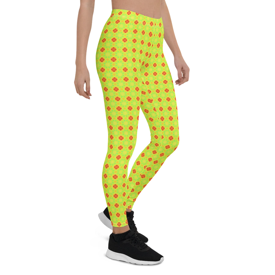 Abstract Repeating Coloured Shapes Ladies Leggings product image (7)